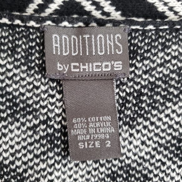 Additions By Chico's Plaid Fringe Cardigan Sweater Size 2 - Picture 11 of 14